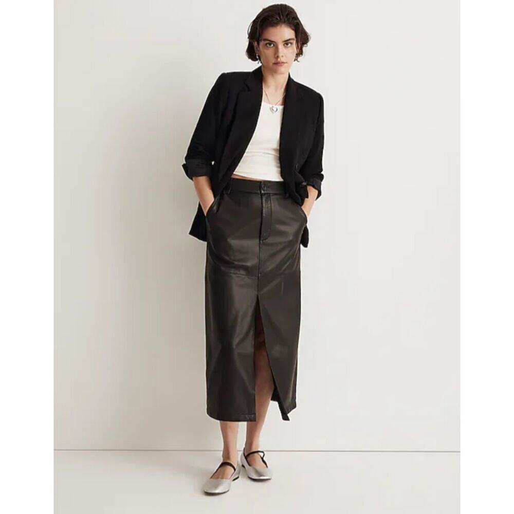Madewell Women's Black Double Breasted The Rosedale Blazer in Crepe Size 2